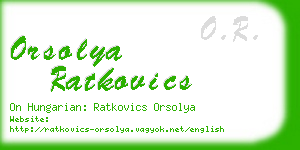 orsolya ratkovics business card